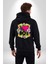 80LERI Seviyorum Kaset ve Özel Hediye Kadın Erkek Siyah Kapüşonlu Fermuarlı Baskılı Hırka Sweatshirt 4