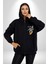 Atronot Kaykay Uzay Mars Kadın Erkek Siyah Renk Kapüşonlu Kanguru Cepli Fermuarlı Pamuklu Oversize Dijital Baskılı Hırka Sweatshirt 5