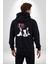 Seni Seviyorum Bulldog Kadın Erkek Siyah Renk Kapüşonlu Kanguru Cepli Fermuarlı Pamuklu Oversize Dijital Baskılı Hırka Sweatshirt 2