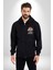 Neden Bu Kadar Negatif Kadın Erkek Siyah Kapüşonlu Fermuarlı Baskılı Hırka Sweatshirt 1