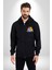 Winnie The Pooh Piglet Bal Küpü Kadın Erkek Siyah Kapüşonlu Fermuarlı Baskılı Hırka Sweatshirt 3
