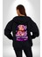 Sakura Haruno Anime Kadın Erkek Siyah Kapüşonlu Fermuarlı Baskılı Hırka Sweatshirt 4