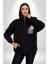 Metal Müzik Çeket Kadın Erkek Siyah Renk Kapüşonlu Kanguru Cepli Fermuarlı Pamuklu Oversize Dijital Baskılı Hırka Sweatshirt 5