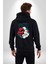 Japon Anime Tengu Maske Kadın Erkek Siyah Kapüşonlu Fermuarlı Baskılı Hırka Sweatshirt 4