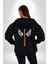 Uçan Hayaller Gökyüzünde Melek Kanatları Kadın Erkek Siyah Kapüşonlu Fermuarlı Baskılı Hırka Sweatshirt 4