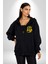 Cobra Kai Karete Çocuk Yılan Logo Dizi Kadın Erkek Siyah Kapüşonlu Fermuarlı Baskılı Hırka Sweatshirt 1