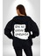 Bak Ne Kadar Umrumda. Yazılı Kadın Erkek Siyah Kapüşonlu Fermuarlı Baskılı Hırka Sweatshirt 4