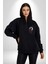 Batman Superman Dawn Of Justice Film Karakterleri Kadın Erkek Siyah Kapüşonlu Fermuarlı Baskılı Hırka Sweatshirt 3