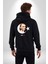 Atatürk Türk Bayrağı Sonsuzluk Kadın Erkek Siyah Kapüşonlu Fermuarlı Baskılı Hırka Sweatshirt 4