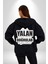 Sende Yalan Oldun Ya, Artık Tüm Doğrular Keyfine Baksın Yazılı Kadın Erkek Siyah Kapüşonlu Fermuarlı Baskılı Hırka Sweatshirt 4