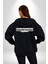 Arkamda Konuştuğunuz Kadar Benimle Konuşmuyorsunuz Darılıyorum Bak Yazılı Kadın Erkek Siyah Kapüşonlu Fermuarlı Baskılı Hırka Sweatshirt 2