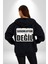 Söylediklerimden Sorumluyum Anladıklarınızdan Değil Yazılı Kadın Erkek Siyah Kapüşonlu Fermuarlı Baskılı Hırka Sweatshirt 4