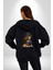Puppy Köpek Rottweiler Kadın Erkek Siyah Renk Kapüşonlu Kanguru Cepli Fermuarlı Pamuklu Oversize Dijital Baskılı Hırka Sweatshirt 3