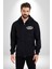 Yanıma Gel Mekanın Cennet Olsun Yazılı Kadın Erkek Siyah Kapüşonlu Fermuarlı Baskılı Hırka Sweatshirt 1