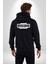 Yanıma Gel Mekanın Cennet Olsun Yazılı Kadın Erkek Siyah Kapüşonlu Fermuarlı Baskılı Hırka Sweatshirt 2
