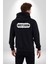 Kötü Günlerim Geride Kaldı Dostlarım Saklandıkları Yerden Çıkabilirler Yazılı Kadın Erkek Siyah Kapüşonlu Fermuarlı Baskılı Hırka Sweatshirt 2