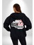 Çok Virajlı Bir Otabandır Aşk, Ama Bazı Hödüklerin Ehliyeti Vardır Yazılı Kadın Erkek Siyah Kapüşonlu Fermuarlı Baskılı Hırka Sweatshirt 4