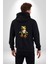 Frog Kurbağa Prens Kadın Erkek Siyah Renk Kapüşonlu Kanguru Cepli Fermuarlı Pamuklu Oversize Dijital Baskılı Hırka Sweatshirt 2