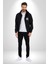 Kulaklıklı Hipster Portre Panda Kadın Erkek Siyah Renk Kapüşonlu Kanguru Cepli Fermuarlı Pamuklu Oversize Dijital Baskılı Hırka Sweatshirt 1