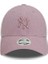 New York Yankees Kadın Bubble Stitch Siyah 9FORTY Pastel Mor Ayarlanabilir Şapka 2