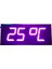 Sanec Dijital LED Duvar ve Masa Saati Derece ve Nem - Mor (Kasa Ölçüsü: 16X40 Cm) 3