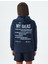 Arkası Baskılı Sweatshirt Kapüşonlu Şardonlu Rahat Kalıp 4