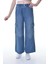 Kız Çocuk Wide Leg %100 Pamuk Kargo Model Koyu Mavi Kot PANTOLON-PNT-2039 5