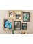 Butterfly 6'lı Tablo 20X30CM+16X21+30X40 cm Kahve 1