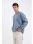 Oversize Geniş Kalıp Bisiklet Yaka Kalın Basic Düz Sweatshirt T5139AZ24AU 5