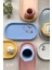 Beton Tray Mum, Takı ve Saksı Altlığı Oval Tepsi - Beyaz 2