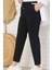 Beli Lastikli Bilek Boy Pantolon 1065 Siyah 1
