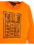 Kız Çocuk Parlak Taşlı Yazı Işlemeli Turuncu Şık Mevsimlik Sweatshirt 2