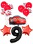 Pullu Şeffaf Balonlu Yarış Arabası Temalı Balon Seti The Cars Movie Balloon Set 1
