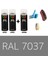 2 Adet Sprey +1 Adet Vernik Toz Gri RAL-7037 Sprey Boya Seti 400 Ml+Zımpara+Kağıtbant+Eldiven 1
