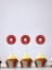 Donut Temalı Kürdan Cupcake Kürdanı Pasta Süsü Kırmızı 24'lü 1