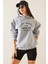 Gri Kapüşonlu Nakışlı Sweatshirt 5KXK8-48983-03 1