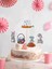 Tavşan Temalı Kürdan Diş Buğdayı Cupcake Kürdanı Pasta Süsü 5'li 1