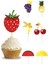 Meyve Temalı Kürdan Cupcake Kürdanı Pasta Süsü 10'lu 1
