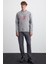 EREKLE Erkek Pamuk-Polyester Nakışlı Açık Gri Sweatshirt 2
