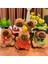 3 Yaratıcı Peluş Kapibara Üfleme Kabarcıklar Anahtarlık Kolye Sevimli Çift Okul Çantası Anahtarlık (Yurt Dışından) 4