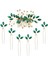Pieces Gold Metal Emerald Green Wedding Bridal Hair Comb Side Comb + U Shaped Hair Clip Accessories For Women Girls Bride Bridesmaids (Yurt Dışından) 1