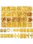 220 Pieces Gold Hair Accessories For Braids Loc Women Hair Accessories Metal Gold Braid Ring Cuff Clips For Long Hair Lock Accessories Braid Decoration (Yurt Dışından) 3