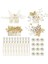 36PCS Gold Flower Leaf Bridal Wedding Hair Side Comb + U Shape, Hair Clip + Spiral Twist Hair Clip Prom Tiara Bride Bridesmaids Ladies Girls (Yurt Dışından) 2