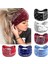 Women's Wide Headband Knotted Non-Slip Headband Soft Turban Headband Hair Accessories Bohemian Solid Color Women Yoga Exercise 6 Pack (Yurt Dışından) 2