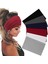 Womens Wide Headband Elastic Headband Bohemian Headband Womens Hairband Turban Workout Hairband Girls Accessories Black 6 Pack (Yurt Dışından) 1