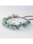 Handmade Blue Flower Crown Garland Women Girls Headband Bridal Tiara Hair Accessories Halo Tiara Suitable For Weeding Party Festival Birthday (Yurt Dışından) 3