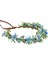 Handmade Blue Flower Crown Garland Women Girls Headband Bridal Tiara Hair Accessories Halo Tiara Suitable For Weeding Party Festival Birthday (Yurt Dışından) 4