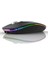 Rgb LED Işıklı Şarjlı Kablosuz Mouse Sessiz 2.4 Ghz USB Wireless 800-1200-1600 Ayarlanabilir Dpi 2