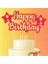 Sarı Kırmızı Happy Birthday Pasta Süsü 1