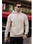Bej Kapüşonlu Cep Detaylı Sweatshirt 7095 2